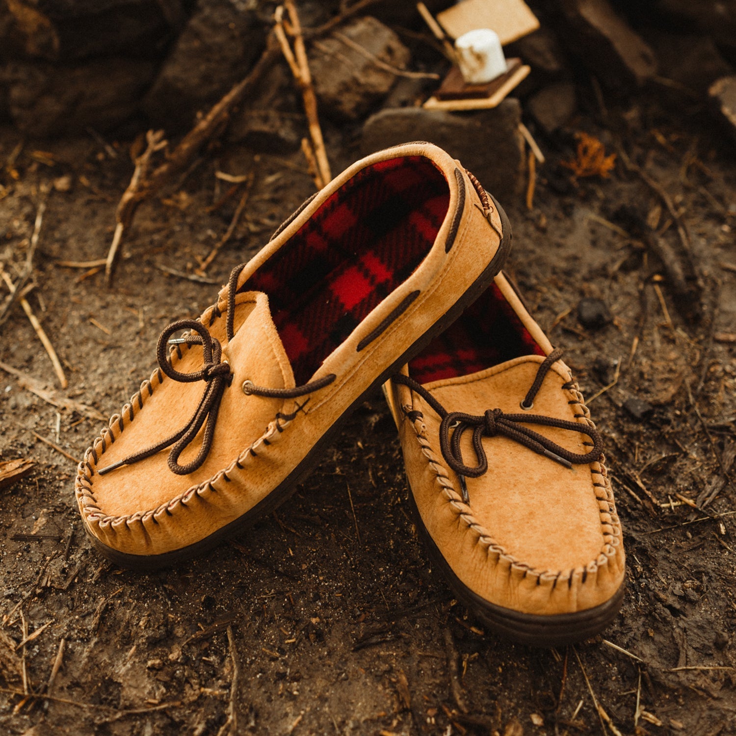 Staheekum Men's Slippers | Country Flannel - Moccasin Style