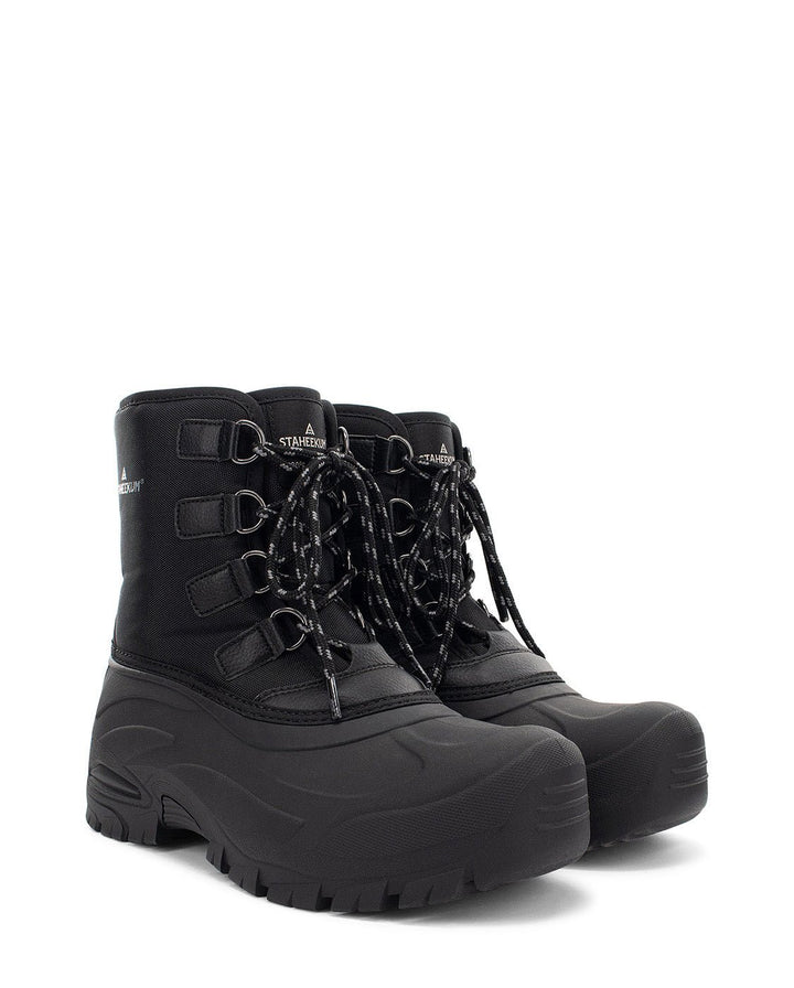Men's Cold Weather Snow Boot - Black - Staheekum