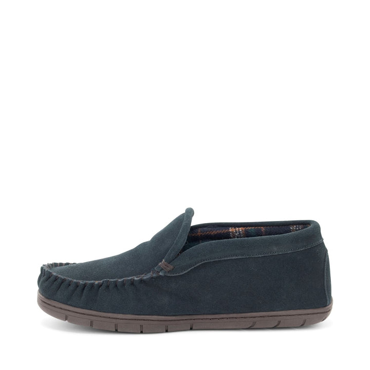 Men's Trapper Flannel Slipper - Navy - Staheekum