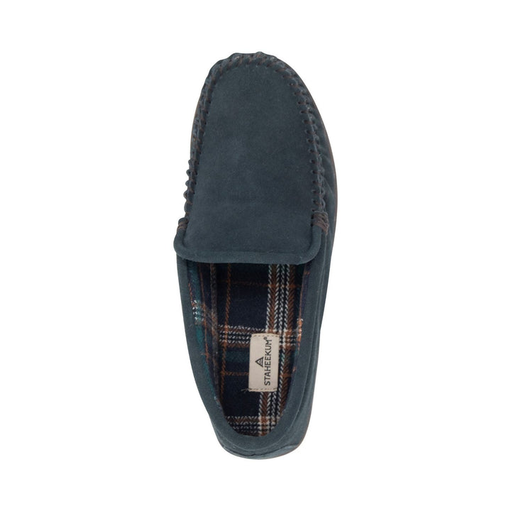 Men's Trapper Flannel Slipper - Navy - Staheekum