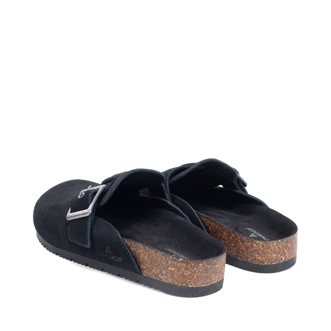 Women's Crescent Buckle Clog - Black - Staheekum