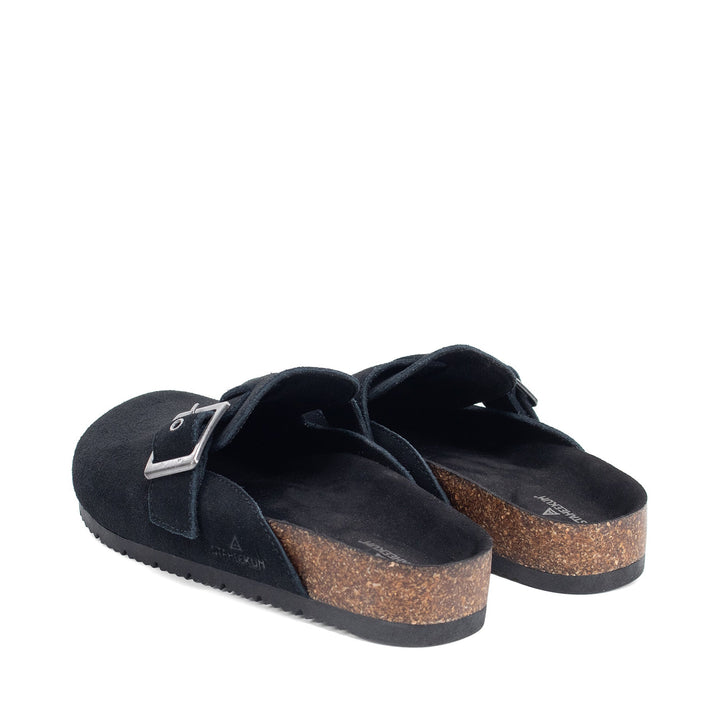 Women's Crescent Buckle Clog - Black - Staheekum