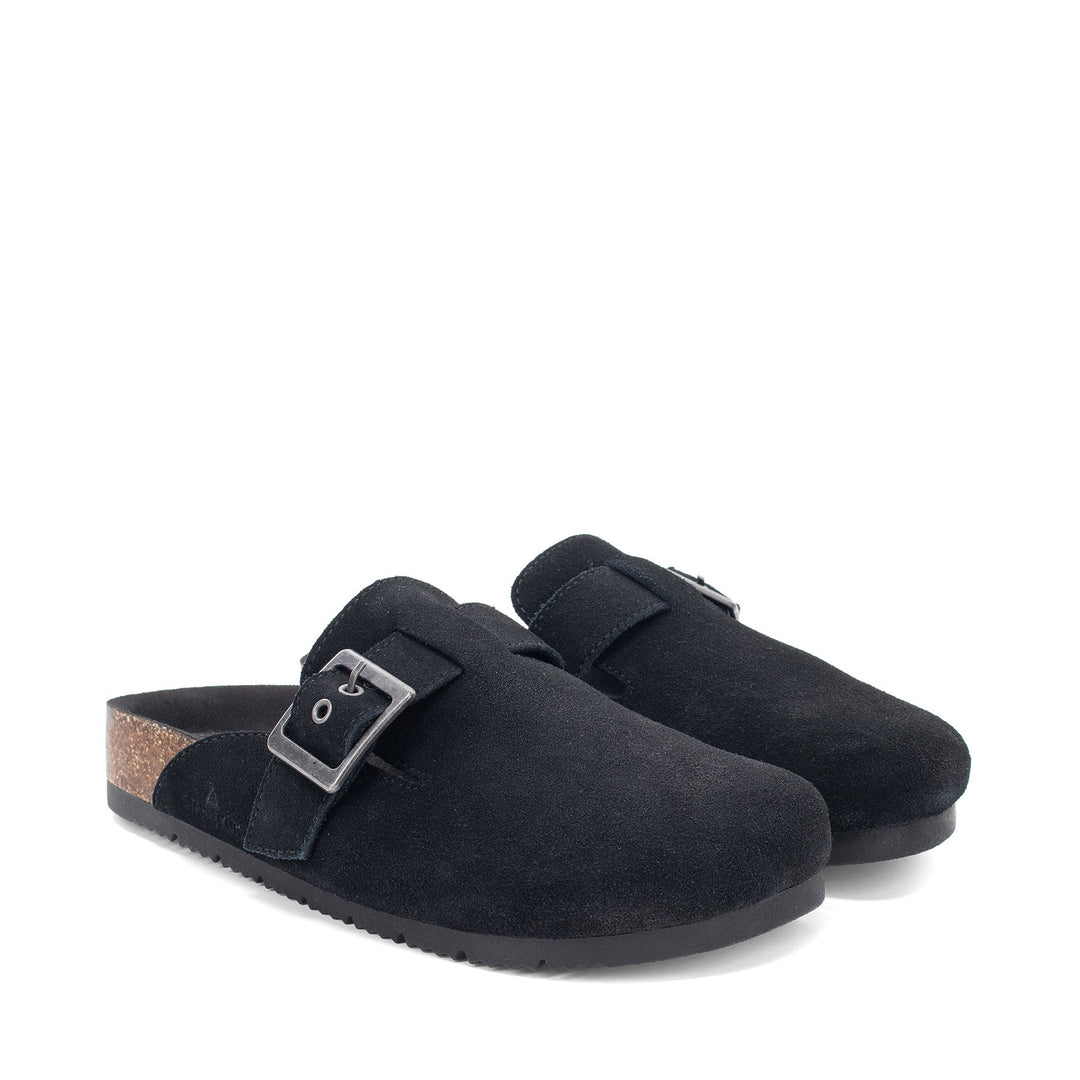 Women's Crescent Buckle Clog - Black - Staheekum