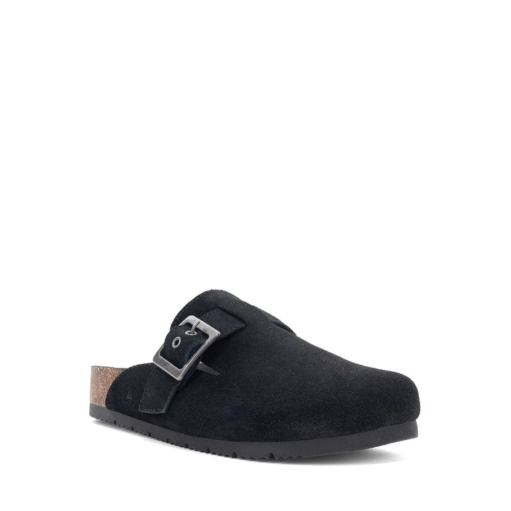 Women's Crescent Buckle Clog - Black - Staheekum