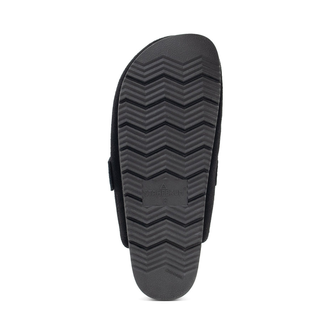 Women's Crescent Buckle Clog - Black - Staheekum