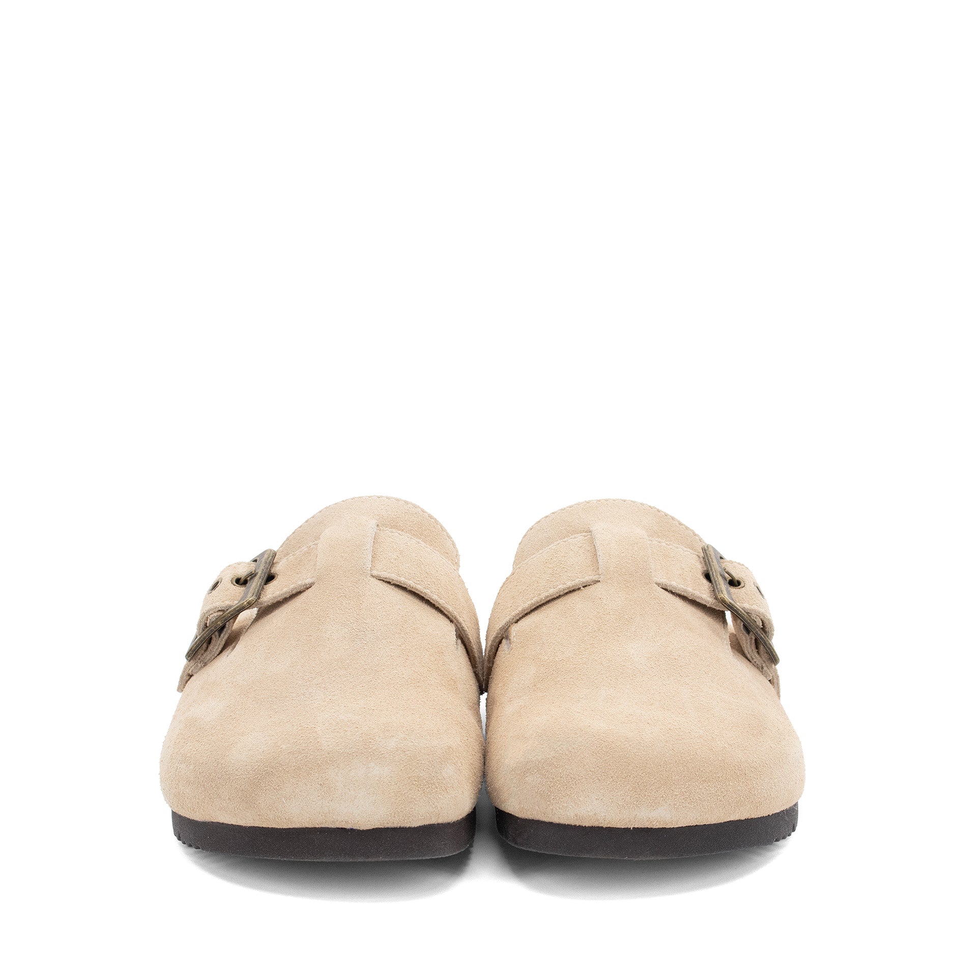 Staheekum Women's Slippers | Crescent Buckle Clog - Sand