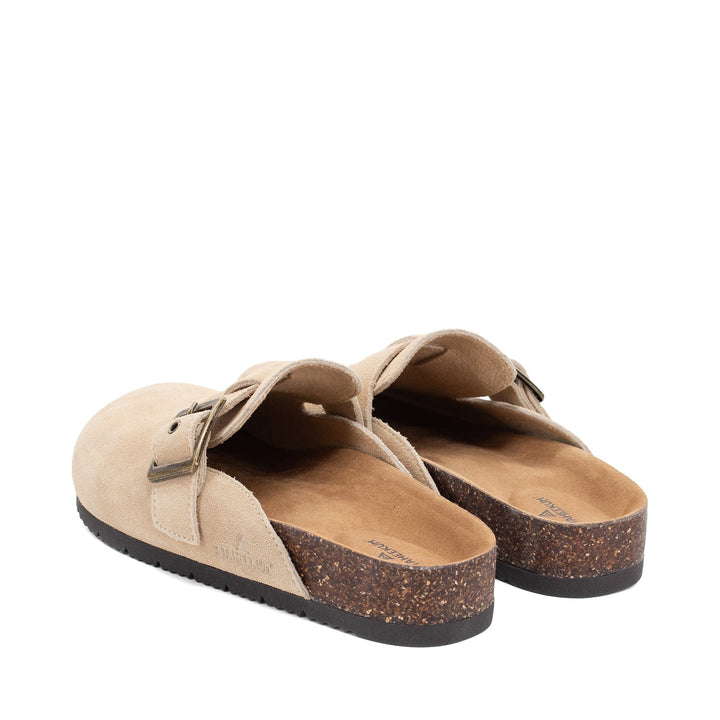 Women's Crescent Buckle Clog - Sand - Staheekum
