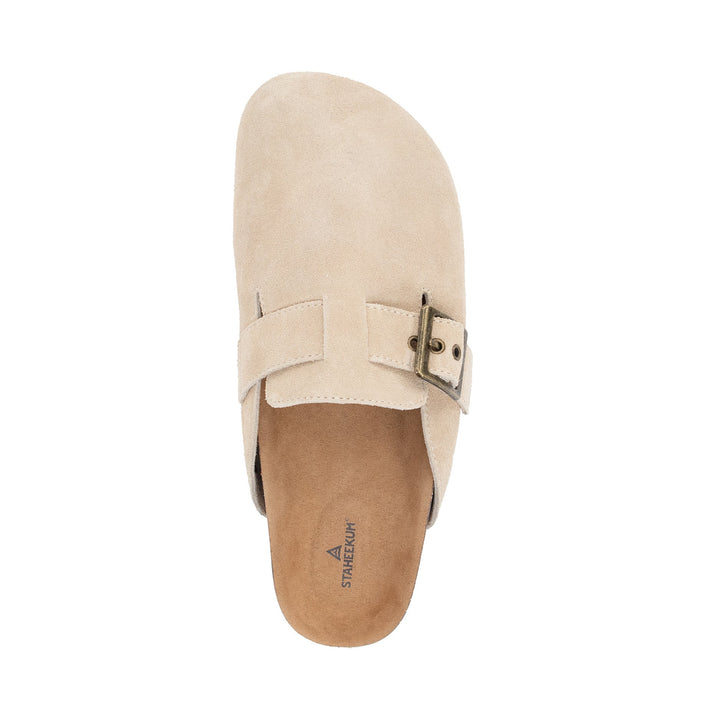 Women's Crescent Buckle Clog - Sand - Staheekum