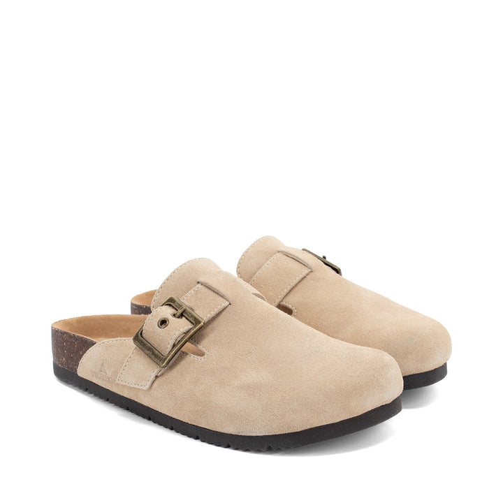 Women's Crescent Buckle Clog - Sand - Staheekum