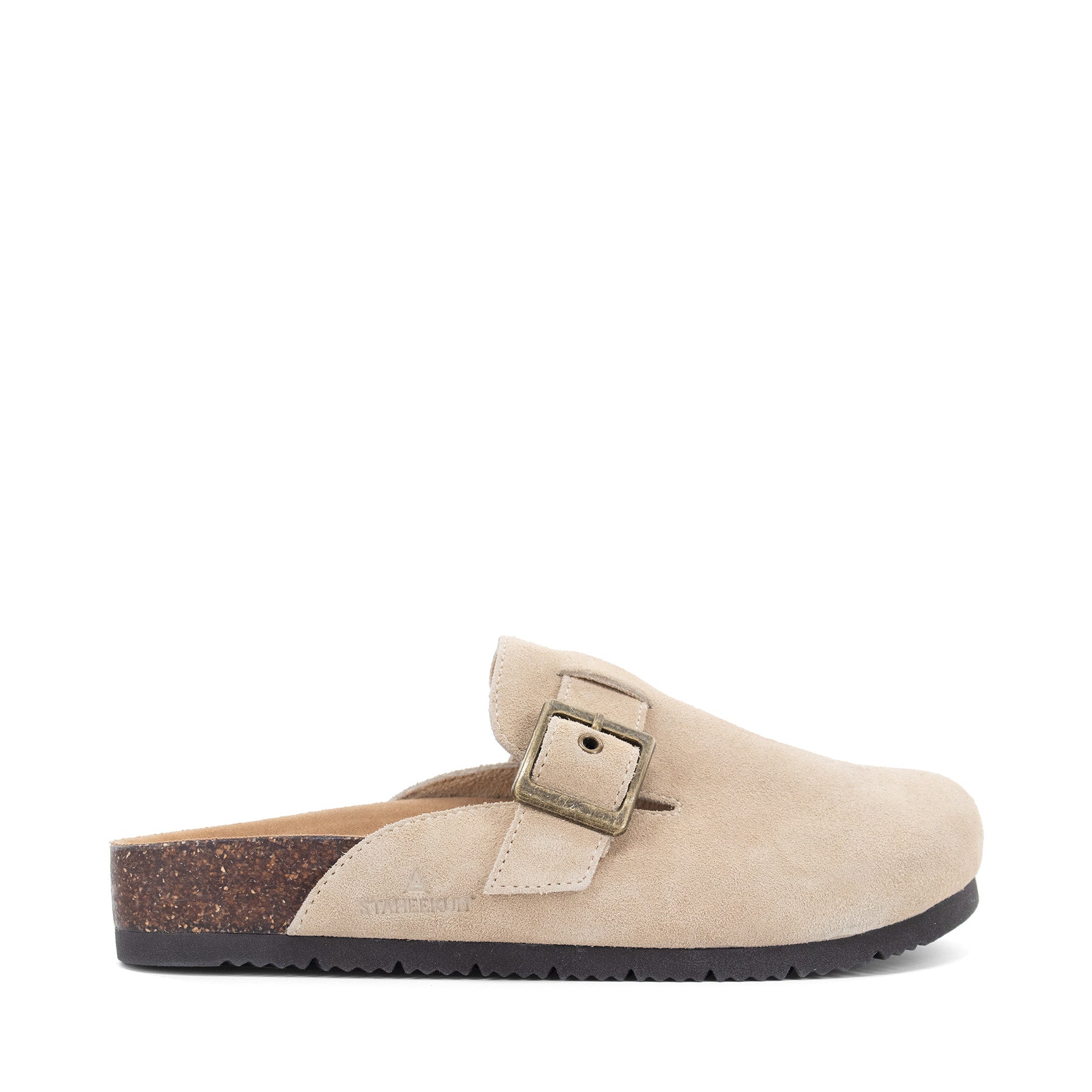 Staheekum Women's Slippers | Crescent Buckle Clog - Sand