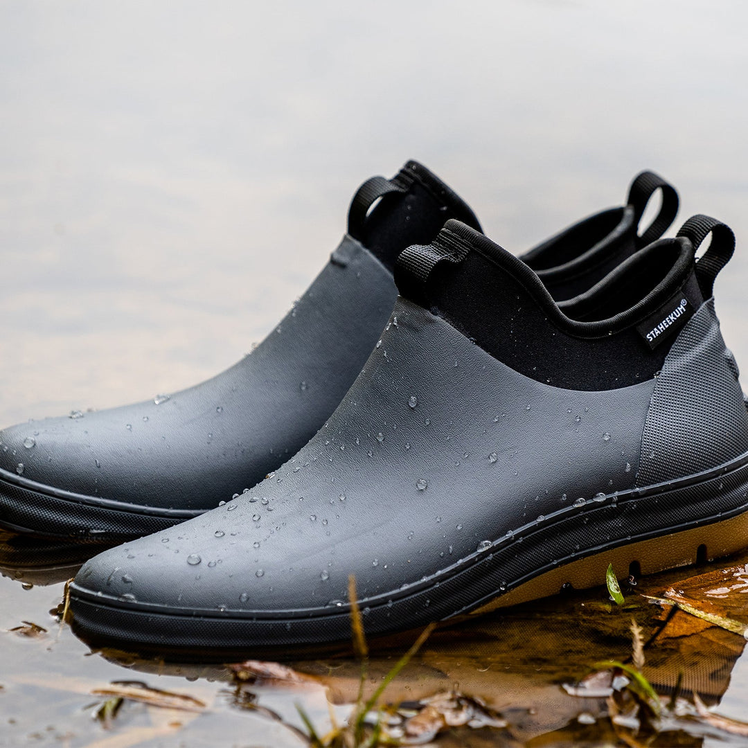 Men's Neoprene Ankle Rain Boot - Black - Staheekum