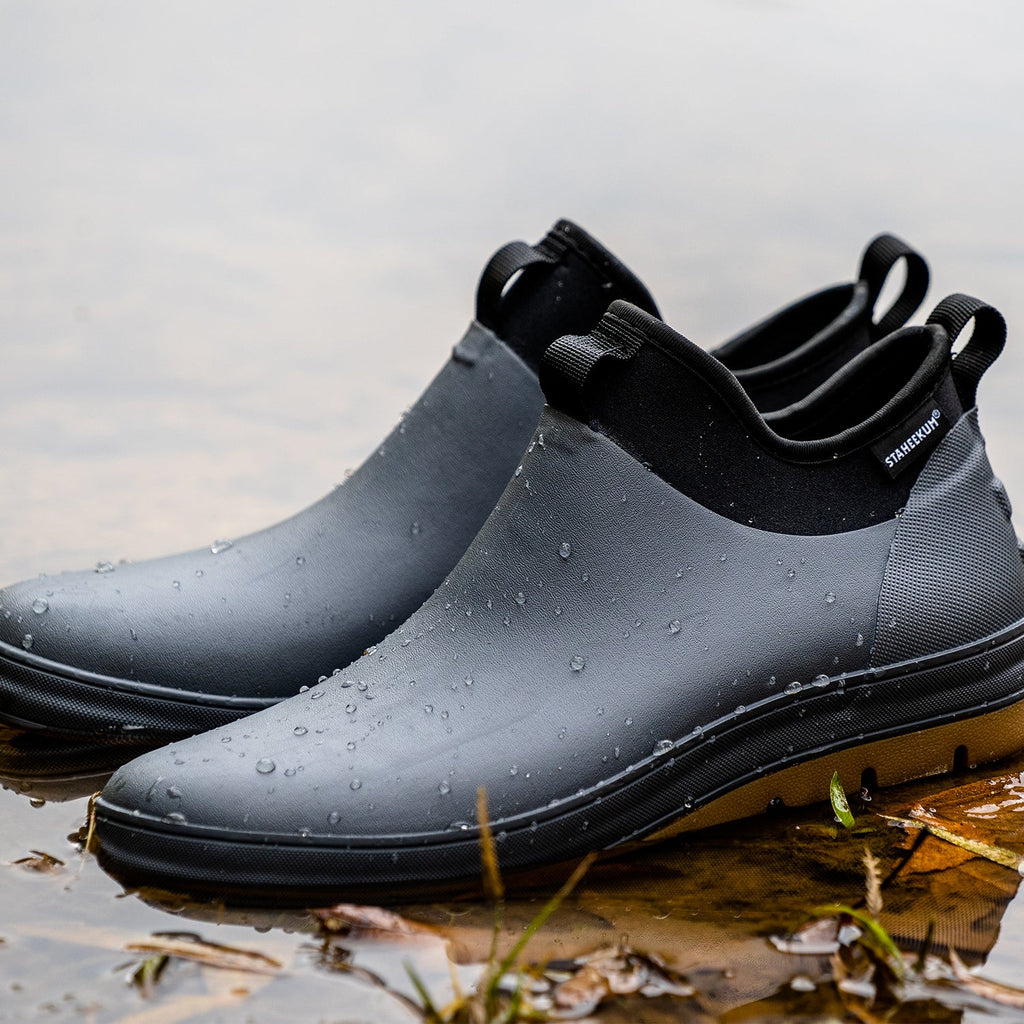 Staheekum Men s Casual Shoes Ankle Rain Boot Black