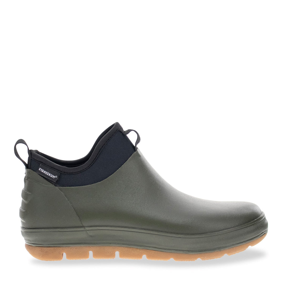 Men's Neoprene Ankle Rain Boot - Olive - Staheekum