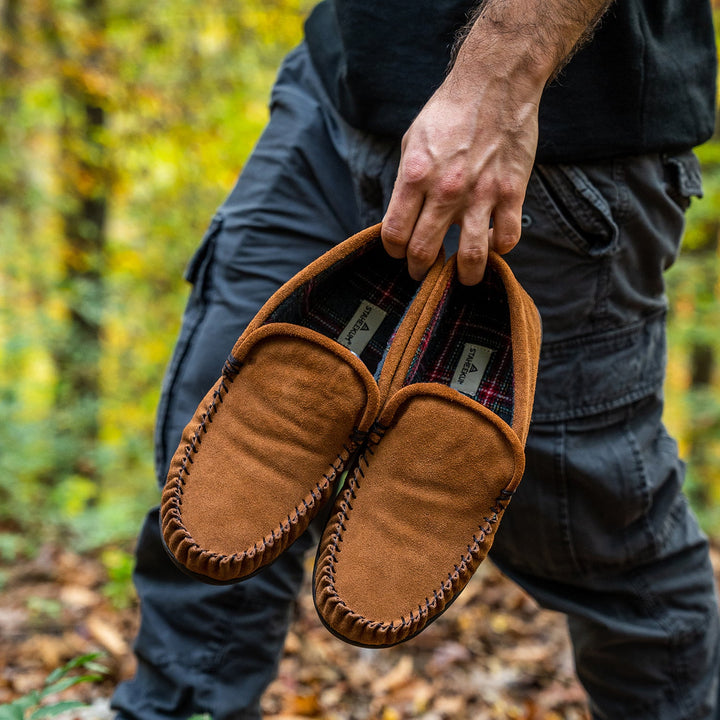 Men's Trapper Flannel Slipper - Wheat - Staheekum