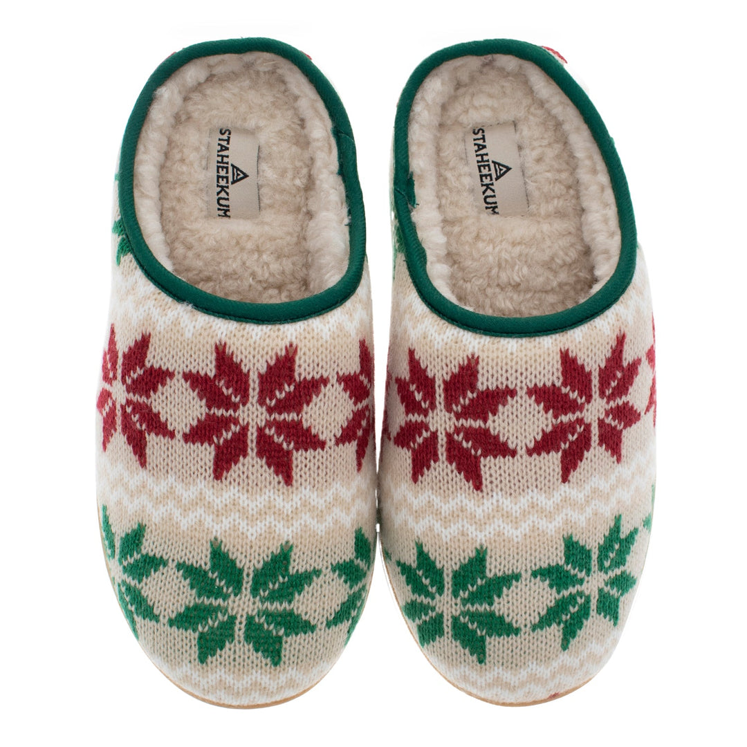 Unisex Graphic Holiday Party Slipper - Oat - Staheekum