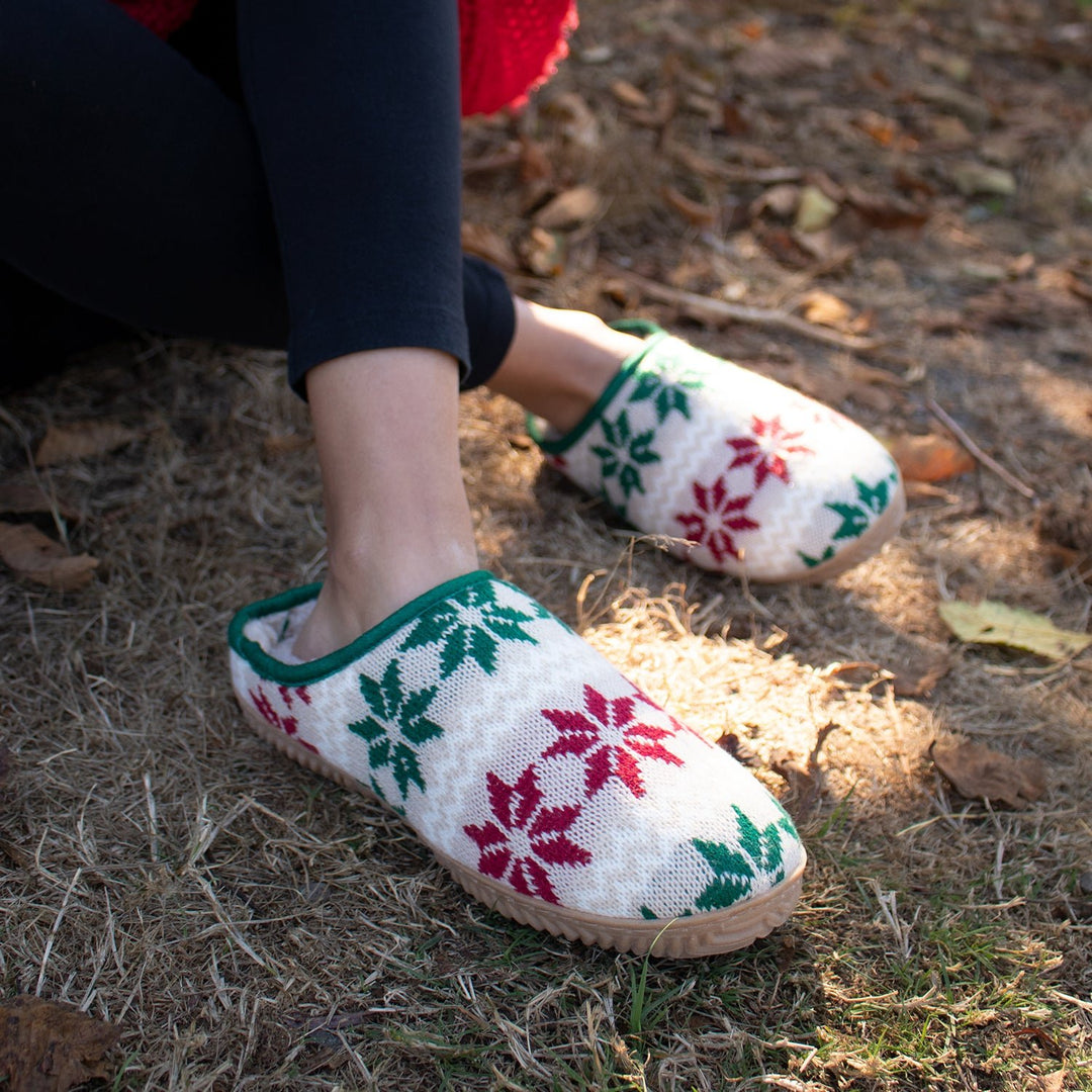 Unisex Graphic Holiday Party Slipper - Oat - Staheekum